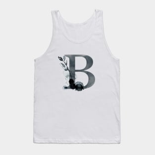 Floral Monogram B Dark Herbs And Flora Tank Top